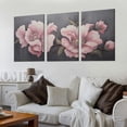 thumbnail image 2 of JRXY  Large Canvas Wall Art for Living Room Pink Pictures Modern Artwork Wall Decorations  Wall Decor for Bedroom Pink Flower Easy to Hang 12''x16''X3 Panels 12x16x3pcs, 2 of 4