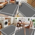 thumbnail image 5 of Pure Dark Grey Runner Rug 2.7x5 FT, Non Slip Entryway Carpet, Simple Solid Color Washable Soft Floor Carpet Entrance Mat Non-Shedding Throw Rug for Hallway Laundry Room Bedside, 5 of 9