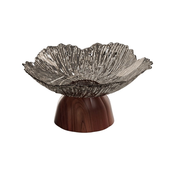 CuiLiyq Fruit Plates, Plastic Veggie Tray With Base, 10.24" x 5.12" Fruit Platter for Parties Wedding, Birthday, Entertaining, Desk Organizer Vegetable Tray Nuts, Candy, Dried Fruit (Gray-B)