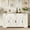 White and black double pack, variant on DSstyles 60” Large Sideboard Buffet Cabinet with Storage, Modern Kitchen Cabinets, Farmhouse Buffet Storage Cabinets with Drawers, Doors & Adjustable Shelves
