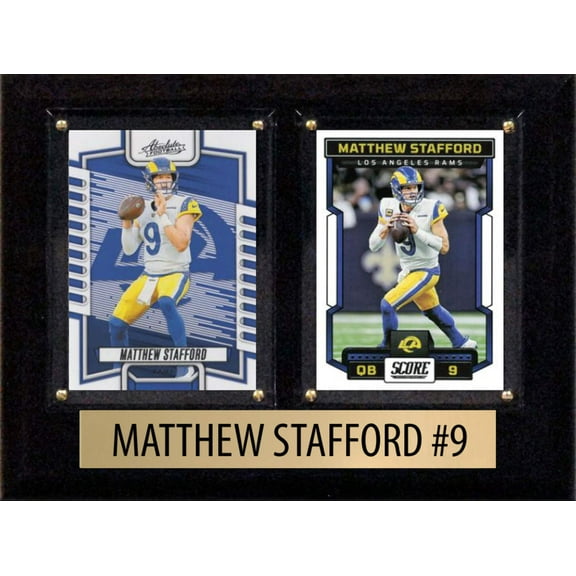 Matthew Stafford Score Donruss 2023 2024 2 Card 6" x 8" Plaque Rams