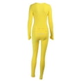 thumbnail image 6 of Sunisery Women's V Neck Butt Flap Pajamas Onesie Bodysuit Long Sleeve Jumpsuit, 6 of 6