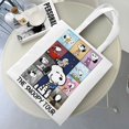 thumbnail image 1 of Bolsos de mano de Snoopy y Charlie Brown para mujer, bolso de hombro plegable con estampado de cómics de Peanuts para estudiantes, bolso de compras, 1 of 5