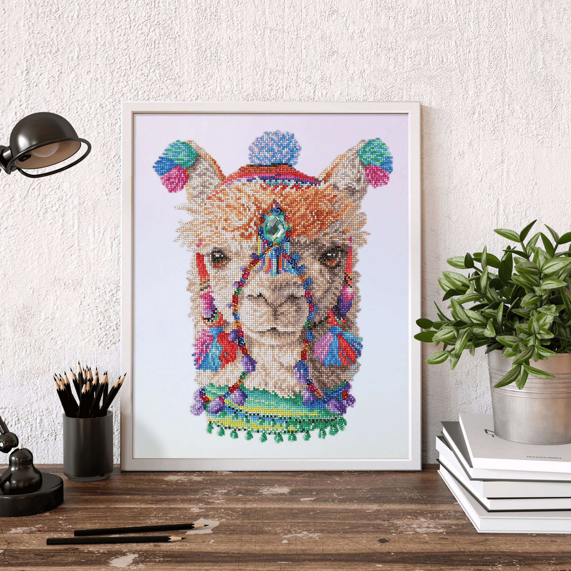 Diamond Dotz Bohemian Alpaca Diamond Painting Kits for Adults - Diamond Art Kits a Relaxing Creative Craft Kit with Dotz Gems 20.1x16.1