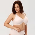 thumbnail image 5 of Bra CALVENA Minizer para mujer, cobertura total, color rosa blanco 42D, 5 of 5