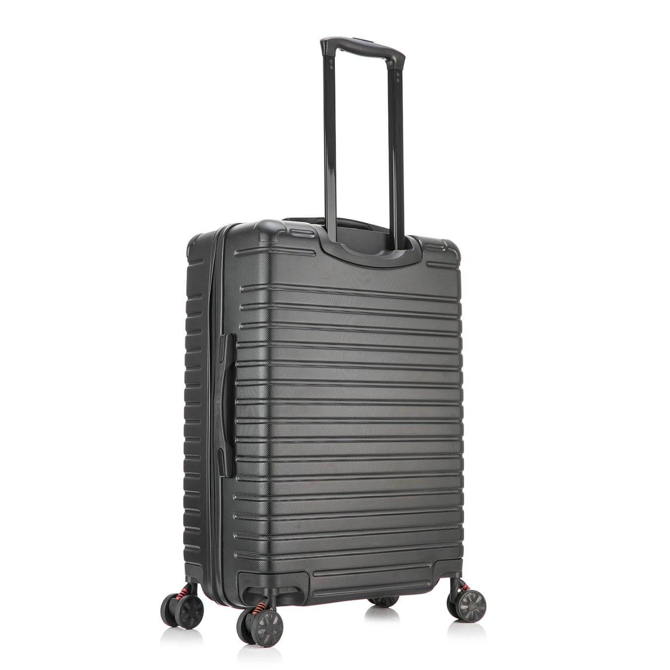 InUSA Deep 24" Hardside Lightweight Luggage with Spinner Wheels, Handle Studs, Trolley, Black
