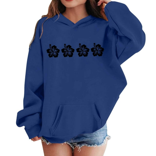 Liyamei Chandails à Capuchon et Chandails Molletonnés pour Filles pour l'Hiver, Tenue Décontractée, Col Rond, Chandail à Enfiler à Imprimé de Lettres pour Enfants de 2 à 13 Ans, Activités Extérieures et Confort Quotidien, 9-10 Ans