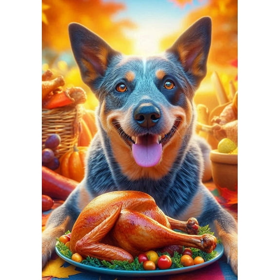 Australian Cattle Dog Blue - Best of Breed DCR Thanksgiving Garden Flag 12" x 17"