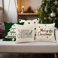 thumbnail image 2 of Christmas Tree Throw Pillow Covers 18x18 Inch Set of 4, Xmas Decorative Pillow Covers Square Holiday Cushion Covers for Sofa Couch Home Decor, 2 of 5