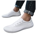 thumbnail image 3 of kamemir Men's Barefoot Shoes Wide Toe Box Minimalist Design Sole Heel Stability(White,9.5), 3 of 5