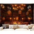 thumbnail image 2 of Dark Academic Library Tapestry Wall Decor, Vintage Bookshelf Magic Book Tapestry Fantasy Dark Magic Castle Tapestry Wall Hanging for Bedroom Living Room Dorm Decor (59.1"x51.2"), 2 of 6