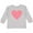 Athletic Heather, variant on Inktastic Pink Valentine's Day Heart Boys or Girls Long Sleeve Toddler T-Shirt