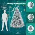Ginebra 6.5ft Snow Flocked Christmas Tree Prelit with 2456 Branch Tips