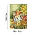 thumbnail image 3 of Oioii Fall Pumpkin Garden Flag 12.6x18.5in Double Sided Thanksgiving Leaves Sunflower Yard Outdoor Flag House Holiday Outside Decoration, 3 of 6