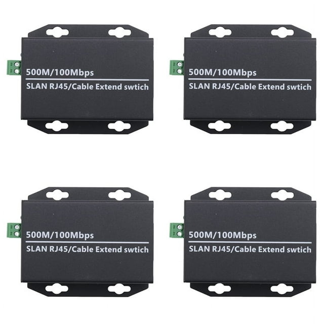 4 Uds. Extensor IP Ethernet Sobre Kit de Red Coaxial HD Extensor de TransmisióN de Cable Coaxial EoC para CáMaras CCTV de Seguridad (A)