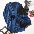 thumbnail image 2 of Aoochasliy Sleepwear for Women Valentine's Day Plus Size Sexy Lingerie Silk Robe Satin Bathrobe Nightdress Pajamas Suit, 2 of 9