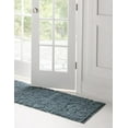 thumbnail image 2 of Rugs.com Botanical Shag Collection Rug – 6 Ft Runner Blue Shag Rug Perfect For Hallways, Entryways, 2 of 7