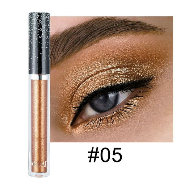 Xihbxyly Sombra de Ojos Líquida Diamond, Acabado Perlado Brillante, Alta Reproducción Cromática y Aplicación Suave, Versátil para Looks Ahumados o Casuales, Perfecta para Amigos y Familiares, Envase