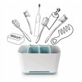thumbnail image 3 of Organizador de cepillos de dientes eléctrico, soporte para cepillos de dientes, soporte para pasta de dientes, soporte para cepillos de dientes, estuche de maquillaje, baño, 1 pieza (gris), 3 of 5