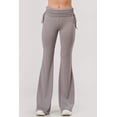 thumbnail image 2 of Drawstring Ruched Waist Flare Pants - Fossil Gray, 2 of 9