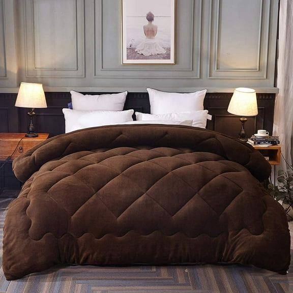 1pc Berber Fleece Comforter  Warm & Soft Duvet For Winter  Bedding Supplies For Bedroom