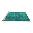 thumbnail image 2 of Ahgly Company Machine Washable Indoor Rectangle Persian Turquoise Blue Traditional Area Rugs, 2' x 5', 2 of 4