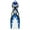 Blue, variant on Mares X-Stream Open Heel Fins with Bungee Straps, Black/Black, Small