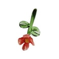 thumbnail image 4 of jifeng Mini Glass Flower Crafts Home Decor Floral Figurine for Indoor Summer Spring Red, 4 of 9