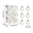 thumbnail image 3 of SRUILUO Christmas Ornaments Ball 6PCS, 6cm/2.36in Shatterproof Christmas Bulbs, Hanging Decorations Balls for Wreath, Xmas Tree, Holiday, Wedding, Party Decor, 3 of 5
