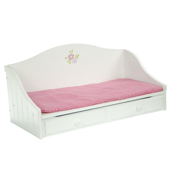 Olivia’s Little World Trundle Daybed for 18" Dolls with Pull-Out Bed and Cushions