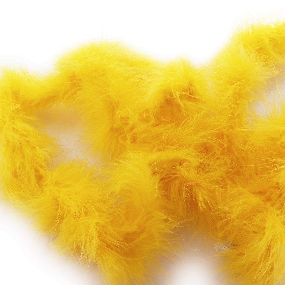 Full Marabou Feather Boa 2 Yards Yellow