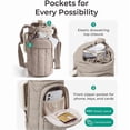 thumbnail image 3 of Puffy Water Bottle Carrier Bag with Adjustable Crossbody Strap, Insulated Neoprene Tumbler Sleeve with Front Storage Pocket, Handle Tumbler Holder Compatible with Stanley 18oz-64oz Large Capacity Cup, 3 of 7
