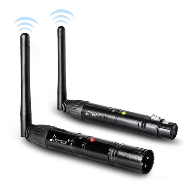 Donner DMX512 DMX Dfi DJ 2.4G inalámbrico, 1 receptor con cúpula de luz y 1 transmisor de control de