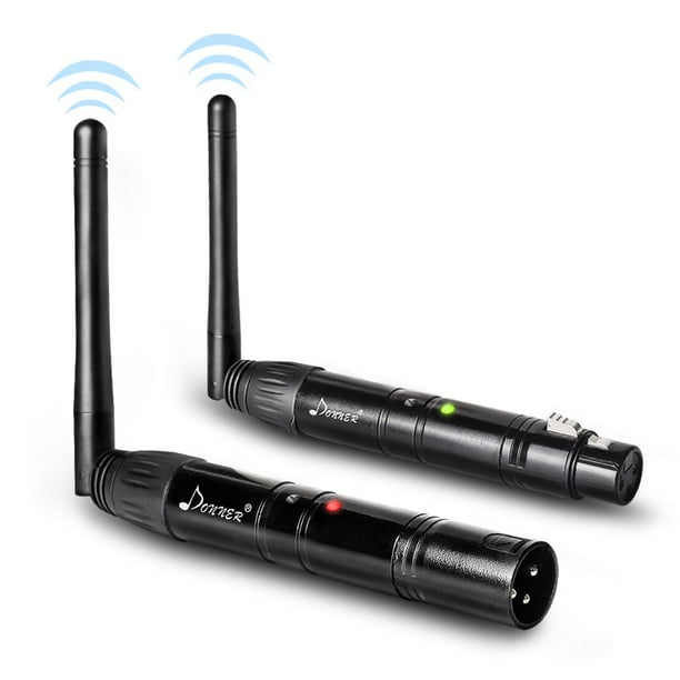Donner DMX512 DMX Dfi DJ 2.4G inalámbrico, 1 receptor con cúpula de luz y 1 transmisor de control de