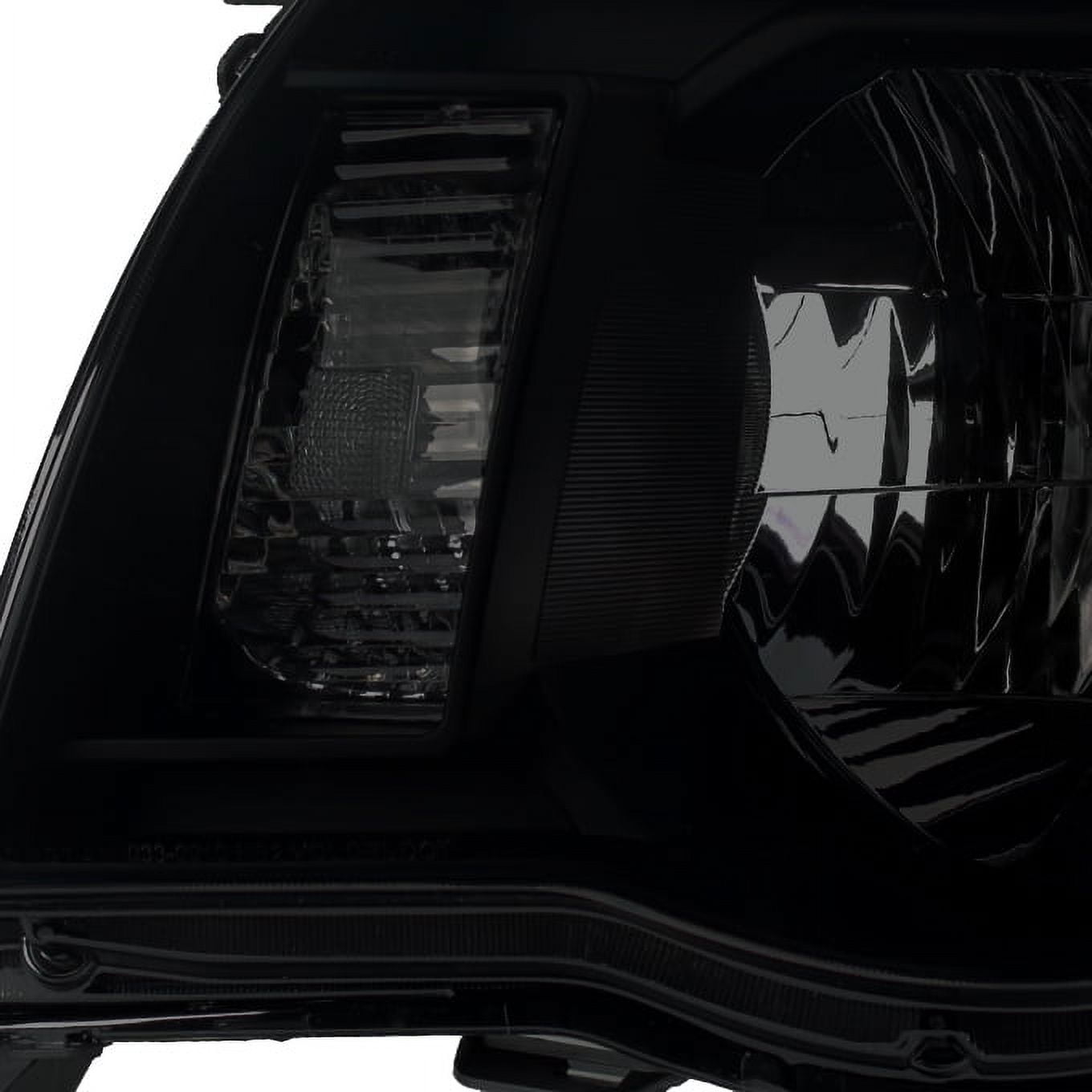 Fit 2005-2011 Toyota Tacoma Pickup Black Smoked Headlights Lamp Replacement Pair