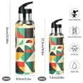 thumbnail image 2 of Yayeee 33oz Insulated Water Bottle Double Wall Stainless Steel with Flip Straw Lid, Beige Geometric, 2 of 7