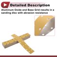 thumbnail image 4 of Unique Bargains 50Pcs Sanding Discs Wet Dry Waterproof Hook&Loop Sandpaper for Automotive Refinishing 2.76Inch x 16.54Inch 180 Grit 14 Hole Yellow Aluminum Oxide, 4 of 6