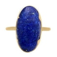 thumbnail image 4 of 18K Gold Over Brass Lapis Lazuli - Afghanistan Ring s.9 Jewelry RM-1747 TGR1014_G_9, 4 of 6