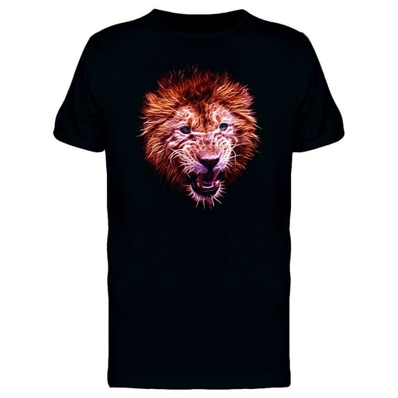 Red Orange Lion Roar T-Shirt Men -Image by Shutterstock, Male 3X-Large
