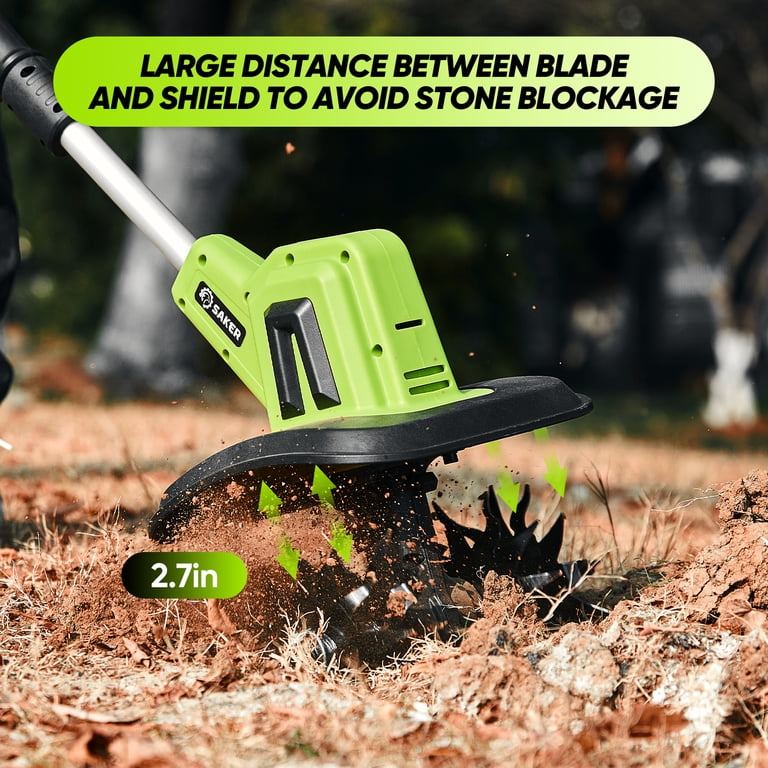 Saker 22V Cordless Tiller Cultivator, 9-Inch Width photo 8