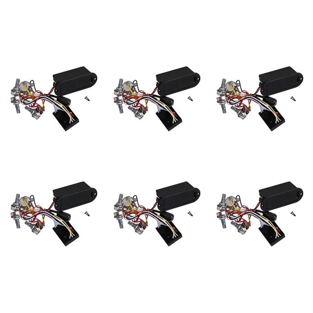 6X 2 Band Active Bass Guitar EQ Equalizer Preamp Circuit Pickup Black