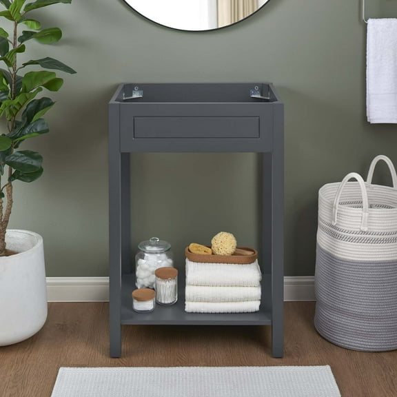 Modway Altura Durable Bathroom Vanity, Gray, 24", 23 lb