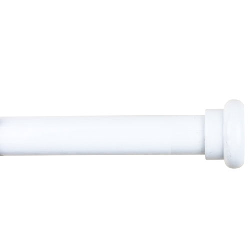 Urbanest 1" Button Adjustable Curtain Rod, 84"-120", Brushed Steel