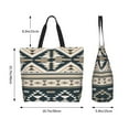 thumbnail image 5 of ZICANCN Geometric Native Aztec American Blue Tote Bag, Grocery Bags Reusable Shopping Bags with Handles Durable Foldable Washable for Women Men, 5 of 8