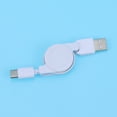 thumbnail image 5 of FELTECHELECTR Cable de carga USB 3.1 retráctil tipo C, carga rápida, portátil, para teléfonos Android (blanco), 5 of 5
