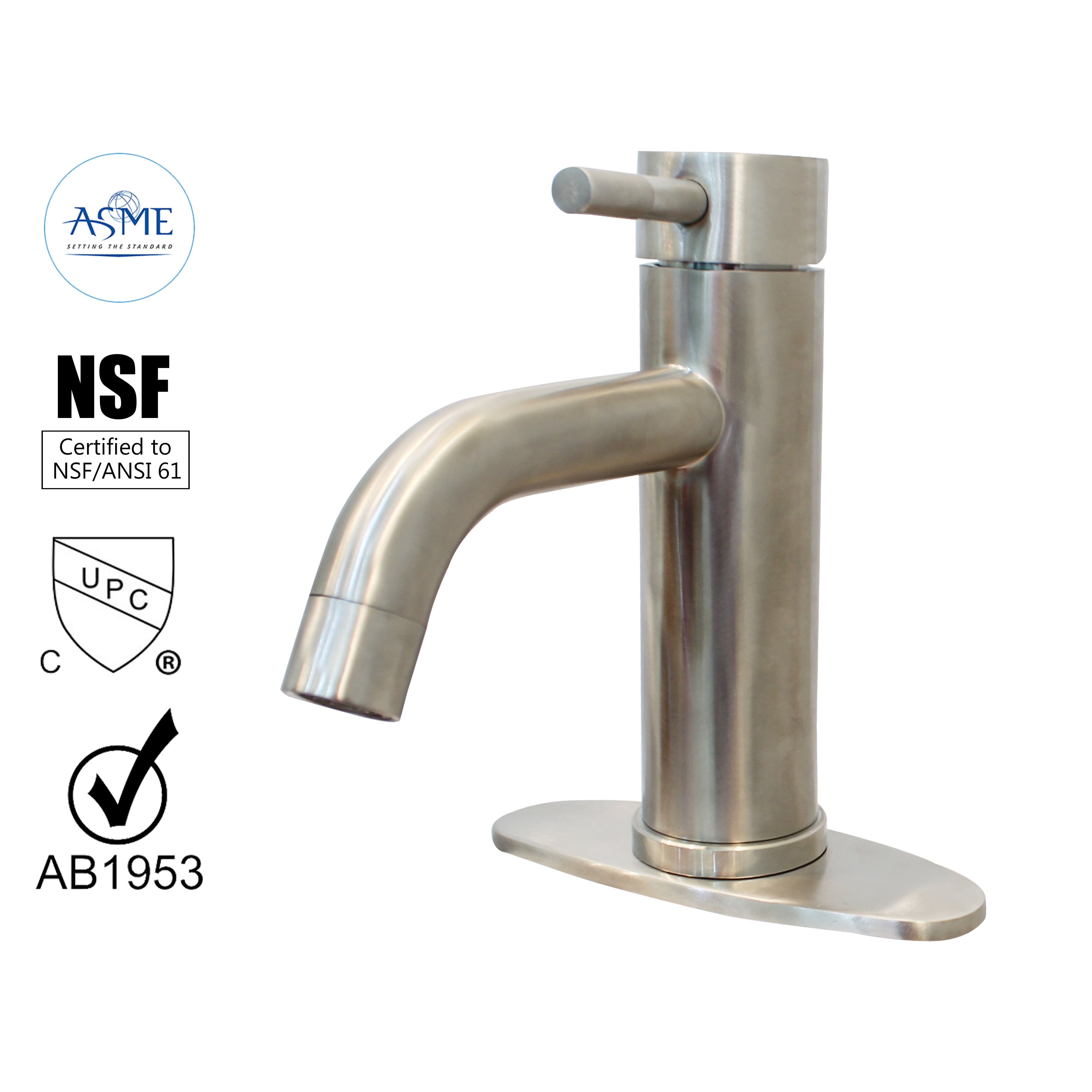 WMF4316SSS Stainless Steel 4" Single Handle Lavatory Faucet