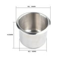 thumbnail image 4 of Universal Car Cup Holder, Polished, Recessed Stainless Steel Rustproof for Water Bottle Motorhome RV Marine Boat Table, 4 of 6