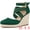 Emerald Green, variant on Women's Espadrilles Closed Toe Wedges Heels Sandals Black 9.5