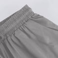 thumbnail image 5 of Mlqidk Womens Capris for Summer Clearance Elastic Waist Linen Capri Pants Knee Length Dressy Casual Lightweight Shorts with Pockets Light Gray L, 5 of 6