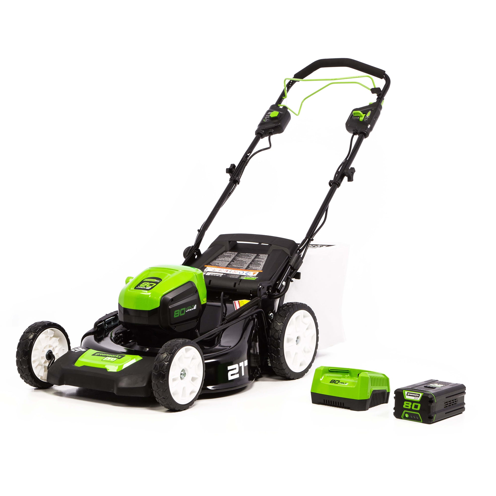 Greenworks 21-Inch 40V Brushless Self-Propelled Mower 6AH Battery and Charger Included M-210-SP 
